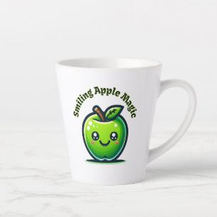 Caneca De Café Latte Mágica Apple Sorridente