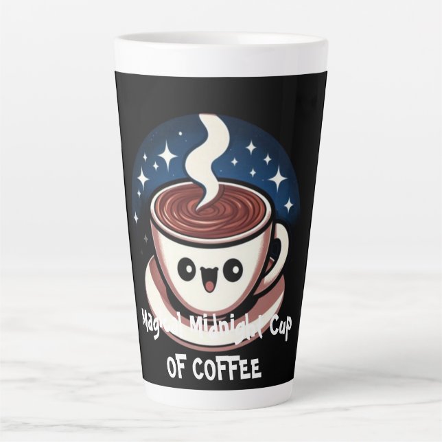 Caneca De Café Latte Magical Midnight Cup Of Coffee  (Frente)