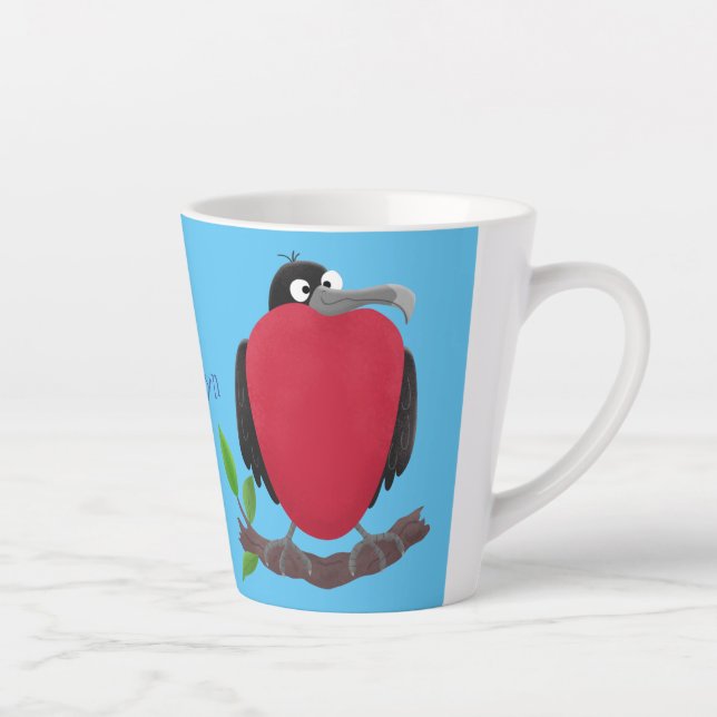 Caneca De Café Latte Magnífico desenho animado de pássaros (Direita)
