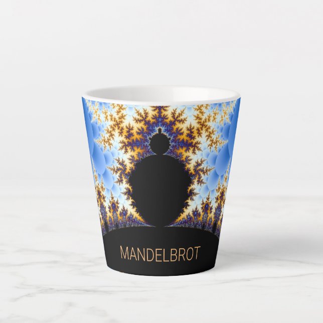 Caneca De Café Latte Magnifico Mandelbrot Fractal (Frente)