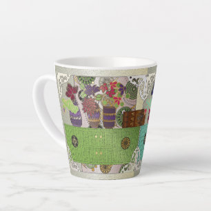 Caneca De Café Latte Mah Jongg Green Mesa Mug