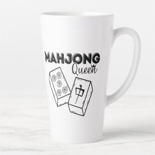 Caneca De Café Latte Mahjong Queen Latte Mug