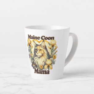 Caneca De Café Latte Maine Coon Mama Diluir Calico Mainecoon