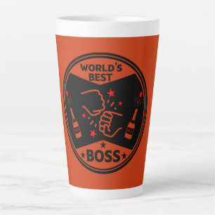 Caneca De Café Latte Maior Chefe do Mundo