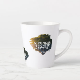 Caneca De Café Latte Mais Forte Mais Brilhante Melhor 2026 Sereno Flu