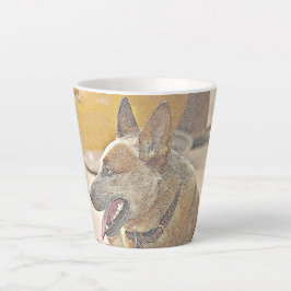 Caneca De Café Latte Mais Tarde Do Aquecedor Vermelho Boomer