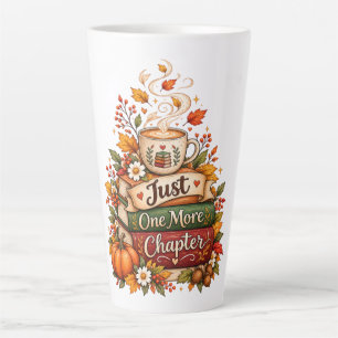 Caneca De Café Latte Mais Um Capítulo - Amante de Livros de Outono Acon