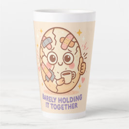 Caneca De Café Latte Mal se Mantendo de Pé