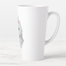 Caneca De Café Latte Maltês de Elegance Fluffy Beauty