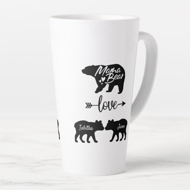 Caneca De Café Latte Mama Bear Latte Mug (Ângulo direito)