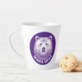 Caneca De Café Latte Mama Urso, Ilustração Desenhada À Mão