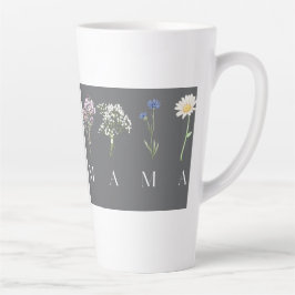 Caneca De Café Latte Mama Wildflower Mother's Day Gift