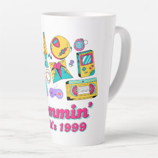 Caneca De Café Latte Mamãe, é 1999 - Engraçado Mãozinho da Mãe do Y2K
