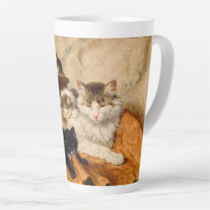 Caneca De Café Latte Mamãe e Seus Gatinhos