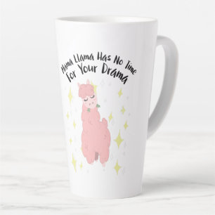 Caneca De Café Latte Mamãe Llama Não Tem Tempo Para Seu Drama