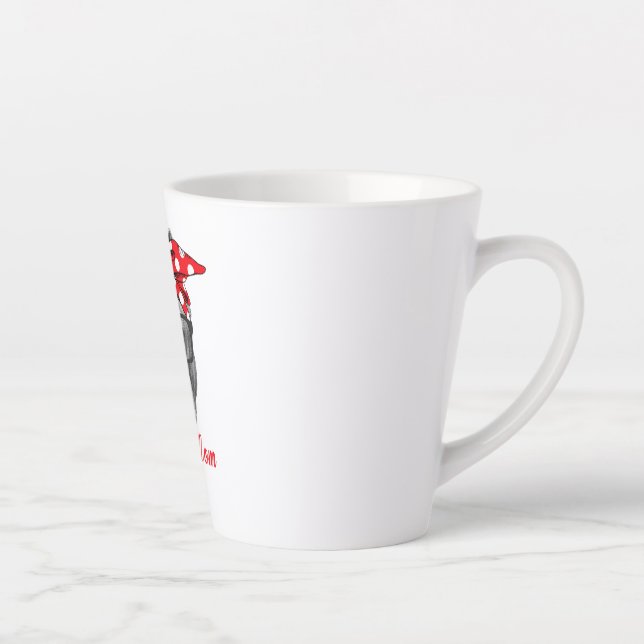 Caneca De Café Latte Mamãe Pittie Camisa para Lover-Mães de Cachorro Pi (Direita)