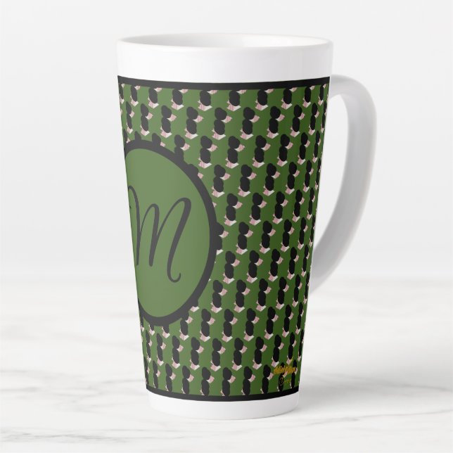 Caneca De Café Latte Manchas de Macha Derretidas por Sorvete irresistív (Ângulo direito)