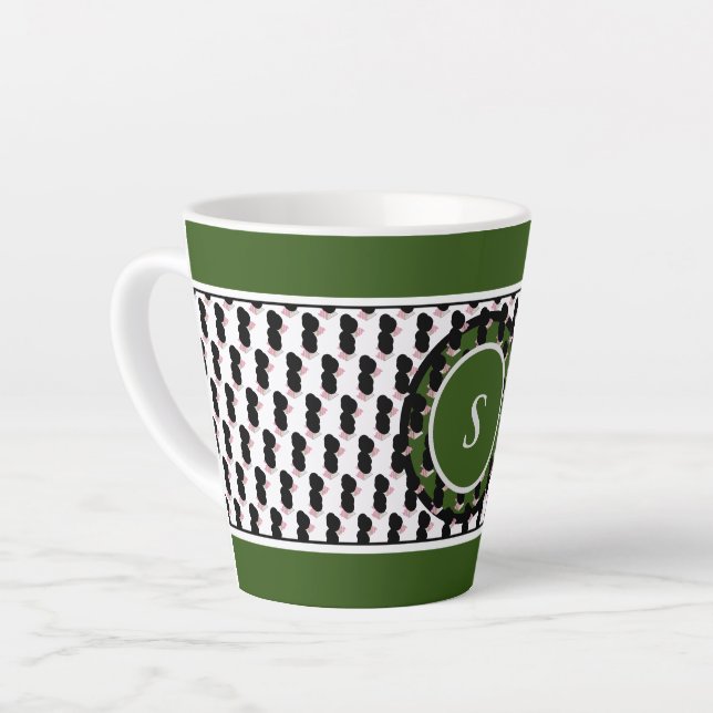 Caneca De Café Latte Manchas de Macha Derretidas por Sorvete irresistív (Ângulo esquerdo)