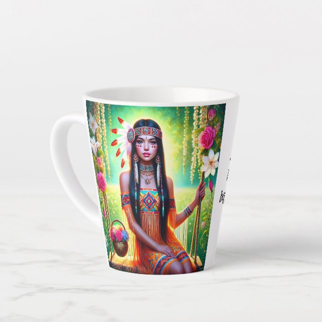 Caneca De Café Latte Manchas de Tenderness: Uma Taça ao tesouro (Ângulo esquerdo)