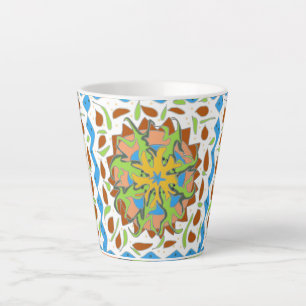 Caneca De Café Latte Mandala de Lagarto