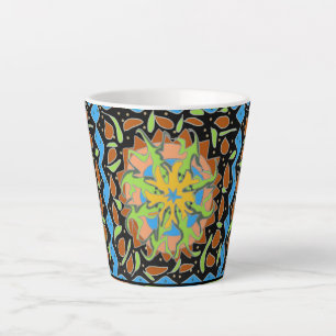 Caneca De Café Latte Mandala de Lagarto