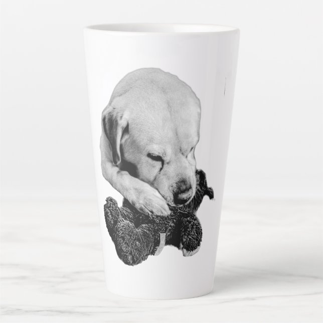 Caneca De Café Latte Manhã Com Meu Brinquedo (Frente)