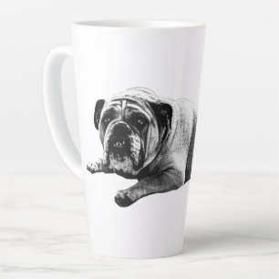 Caneca De Café Latte Manhã de Buldogue Quente