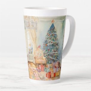Caneca De Café Latte Manhã De Natal Latão