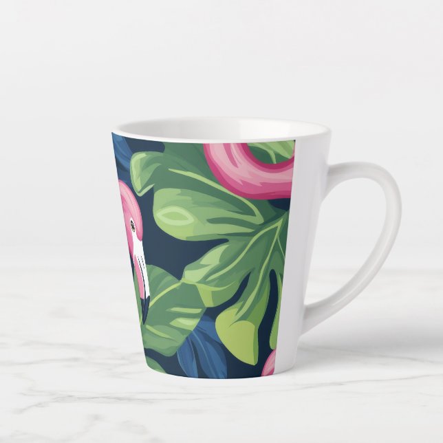 Caneca De Café Latte Manhã Flamingo Coffee Mug (Direita)