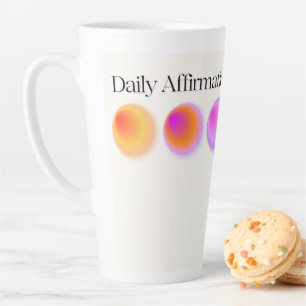 Caneca De Café Latte manifestação diária de afirmações