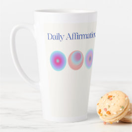 Caneca De Café Latte manifestação diária de afirmações