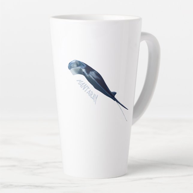 Caneca De Café Latte Manta Ray (Ângulo direito)