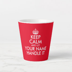 Caneca De Café Latte Mantenha a calma e deixe lidar com o humor do escr