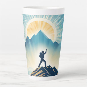 Caneca De Café Latte Mantenha-se inspirado - Designs motivacionais e de