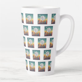 Caneca De Café Latte Mantenha-se inspirado - Designs motivacionais e de