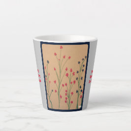 Caneca De Café Latte Mantra de vida e flores