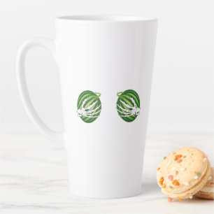 Caneca De Café Latte Mãos do Esqueleto Dia de as Bruxas engraçado Segur