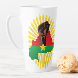 Caneca De Café Latte Mapa do Burkina Faso, Bandeira e Resistência à Rev