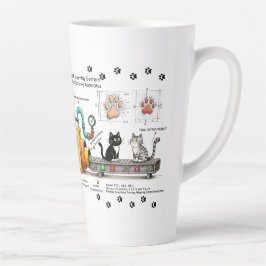 Caneca De Café Latte Máquina de Montagem de Gatos Divertidos