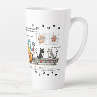 Caneca De Café Latte Máquina de Montagem de Gatos Divertidos