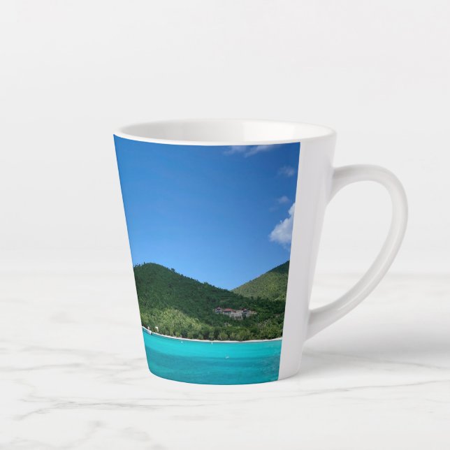 Caneca De Café Latte Mar de Caribe (Direita)