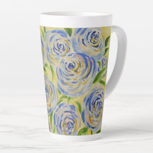 Caneca De Café Latte Maravilhoso Jardim Latte Mug (Ângulo direito)