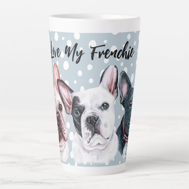 Caneca De Café Latte Marca d'água Bulls francesa (Frente)