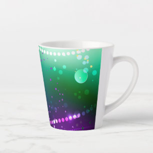Caneca De Café Latte Mardi Gras Festivo Purple Background