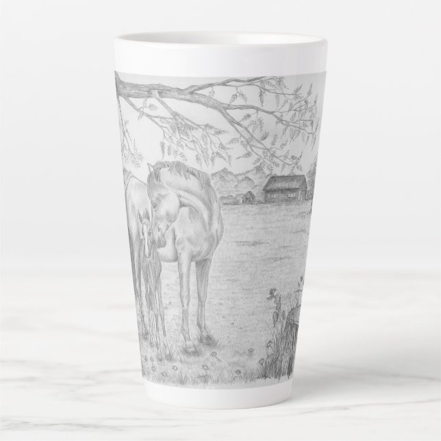 Caneca De Café Latte Mare e Foal Latte Mug (Frente)