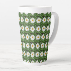 Caneca De Café Latte Margarida Branca