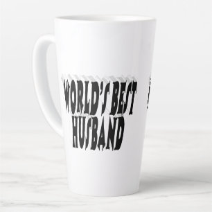 Caneca De Café Latte Marido com texto preto