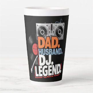 Caneca De Café Latte Marido Pai DJ Lenda