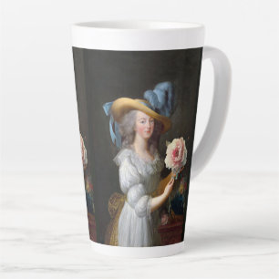 Caneca De Café Latte Marie Antoinette com Flor Anêmona Rosa