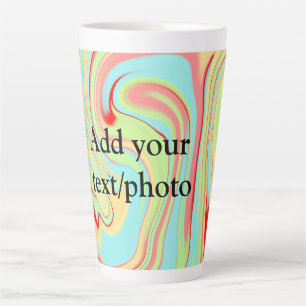 Caneca De Café Latte Mármore de derramamento de acrílico simples adicio